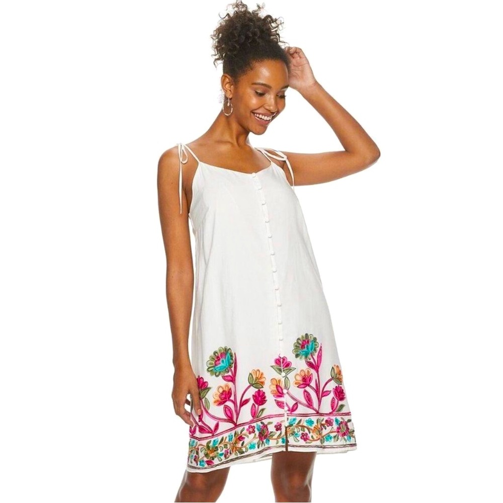 Hailey Lyn White Embroidery Dress